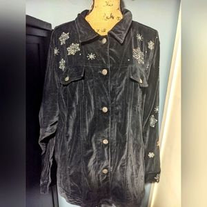 The Quacker Factory, Black, Festive Jacket, Women's Size 2X